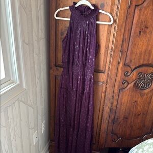 Purple Sleeveless Maxi Dress